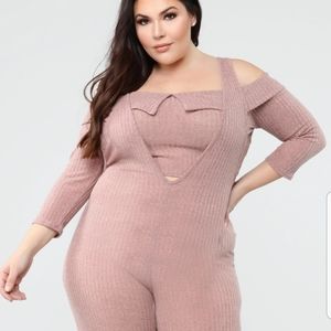 Over It All Ribbed Set - Mauve